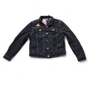 Members Only x Looney Tunes Reversible Denim‎ Trucker Jacket Black Women's L